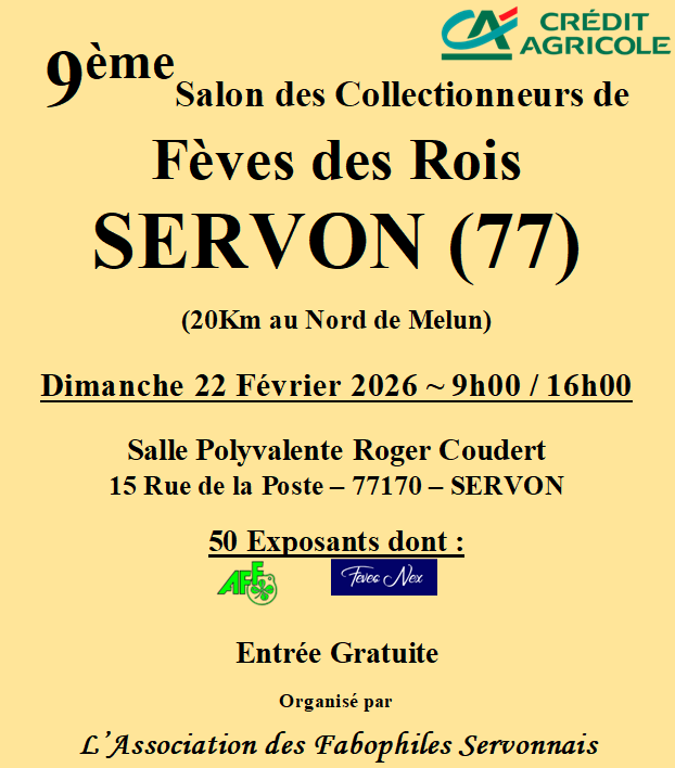 Présentation du 9ème salon de collectionneurs de fèves de Servon 2026