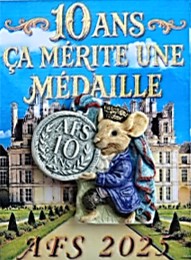 Fève réalisée par Midgard offerte aux adhérents à l'Association des Fabophiles Servonnais en 2025